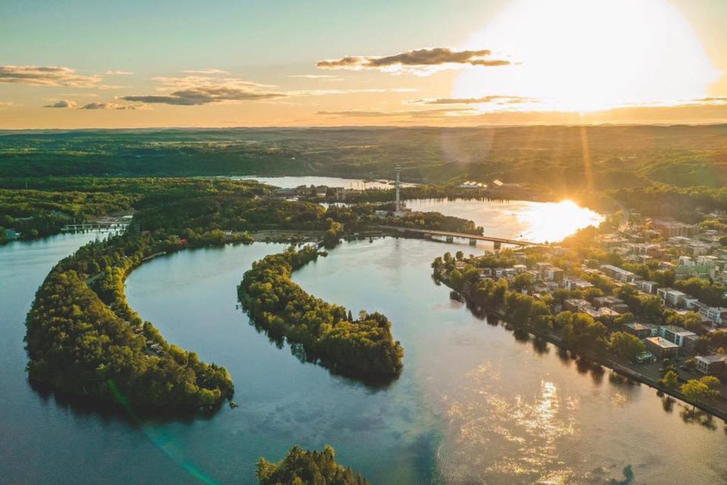 Parc de l'île Melville, vue aérienne